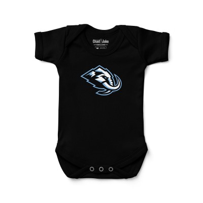 Newborn & Малышам Utah Mammoth Chad & Jake Black Primary Logo Bodysuit