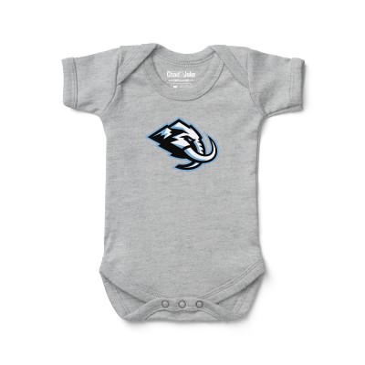 Newborn & Малышам Utah Mammoth Chad & Jake Heather Gray Primary Logo Bodysuit
