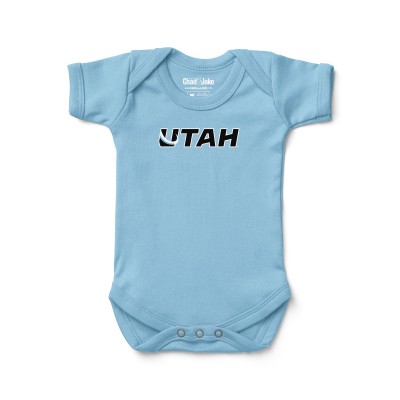 Newborn & Малышам Utah Mammoth Chad & Jake Light Blue Secondary Logo Bodysuit