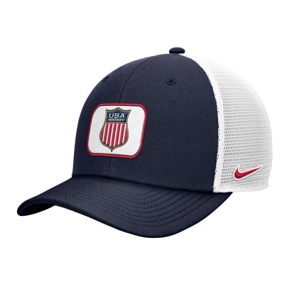 Бейсболка US Hockey Nike Navy/White Crest Rise Trucker