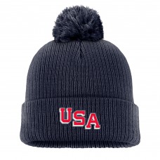 Шапка с помпоном US Hockey Nike Navy Peak Шапка с помпоном US Hockey Nike Navy Peak