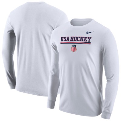 US Hockey Nike White 2026 Core Long Sleeve T-Shirt