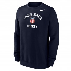 US Hockey Nike Navy 2026 Club Fleece Sweatshirt US Hockey Nike Navy 2026 Club Fleece Sweatshirt