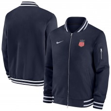 US Hockey Nike Navy 2026 Full-Zip Bomber Jacket US Hockey Nike Navy 2026 Full-Zip Bomber Jacket