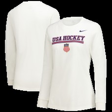 Женская US Hockey Nike White Core Long Sleeve T-Shirt Женская US Hockey Nike White Core Long Sleeve T-Shirt