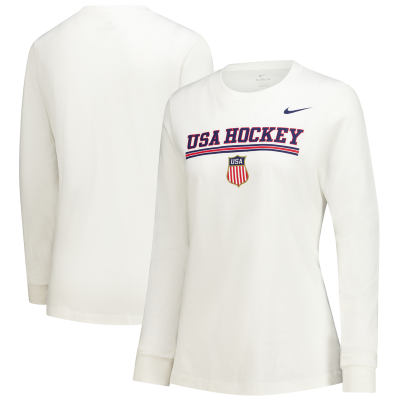 Женская US Hockey Nike White Core Long Sleeve T-Shirt