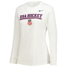 Женская US Hockey Nike White Core Long Sleeve T-Shirt