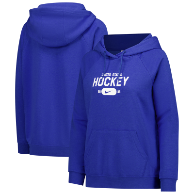 Женская US Hockey Nike Royal Varsity Raglan Tri-Blend Hoodie