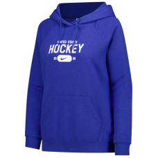 Женская US Hockey Nike Royal Varsity Raglan Tri-Blend Hoodie Женская US Hockey Nike Royal Varsity Raglan Tri-Blend Hoodie