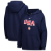 Женская US Hockey Nike Navy Varsity Raglan Tri-Blend Hoodie
