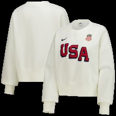 Женская US Hockey Nike Cream Oversized Phoenix Fleece Sweatshirt Женская US Hockey Nike Cream Oversized Phoenix Fleece Sweatshirt