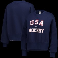 Женская US Hockey Nike Navy Oversized Phoenix Fleece Sweatshirt Женская US Hockey Nike Navy Oversized Phoenix Fleece Sweatshirt