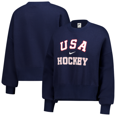 Женская US Hockey Nike Navy Oversized Phoenix Fleece Sweatshirt