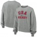 Женская US Hockey Nike Gray Oversized Phoenix Fleece Sweatshirt Женская US Hockey Nike Gray Oversized Phoenix Fleece Sweatshirt