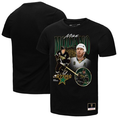 Dallas Stars Mike Modano Mitchell & Ness Black Player Collage Name & Number T-Shirt