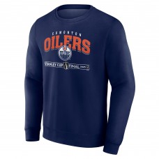 Edmonton Oilers Navy 2025 Stanley Cup Final Custom Fleece Pullover Sweatshirt