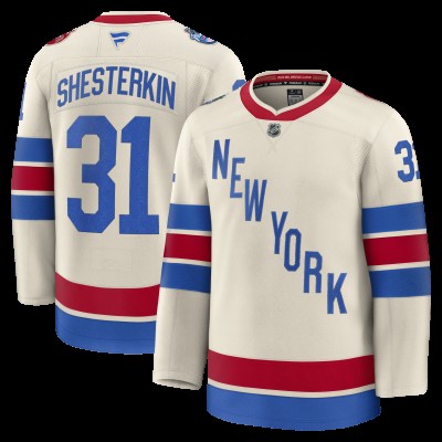 New York Rangers Igor Shesterkin Fanatics Beige 2026 NHL Winter Classic Premium Jersey