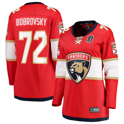 Игровая джерси Женская Florida Panthers Sergei Bobrovsky Fanatics Red 2025 Stanley Cup Final Home Breakaway Player