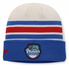 New York Rangers Fanatics Cream/Blue 2026 NHL Winter Classic Cuffed Knit Hat New York Rangers Fanatics Cream/Blue 2026 NHL Winter Classic Cuffed Knit Hat