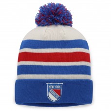 New York Rangers Fanatics Cream/Blue 2026 NHL Winter Classic Cuffed Pom Knit Hat New York Rangers Fanatics Cream/Blue 2026 NHL Winter Classic Cuffed Pom Knit Hat