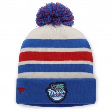 New York Rangers Fanatics Cream/Blue 2026 NHL Winter Classic Cuffed Pom Knit Hat New York Rangers Fanatics Cream/Blue 2026 NHL Winter Classic Cuffed Pom Knit Hat