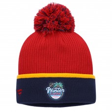 Женская Florida Panthers Fanatics Navy/Red 2026 NHL Winter Classic Cuffed Pom Knit Hat Женская Florida Panthers Fanatics Navy/Red 2026 NHL Winter Classic Cuffed Pom Knit Hat