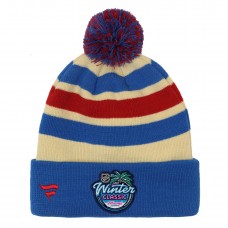Подростковая New York Rangers Fanatics Cream/Blue 2026 NHL Winter Classic Cuffed Pom Knit Hat Подростковая New York Rangers Fanatics Cream/Blue 2026 NHL Winter Classic Cuffed Pom Knit Hat