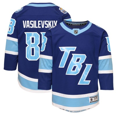 Подростковая Tampa Bay Lightning Andrei Vasilevskiy Outerstuff Blue 2026 NHL Stadium Series Premier Jersey