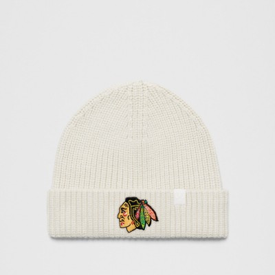Unisex Chicago Blackhawks lululemon Heathered Bone Close-Fit Wool-Blend Ribbed Beanie