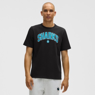 San Jose Sharks lululemon Black Organic Cotton Classic-Fit T-Shirt