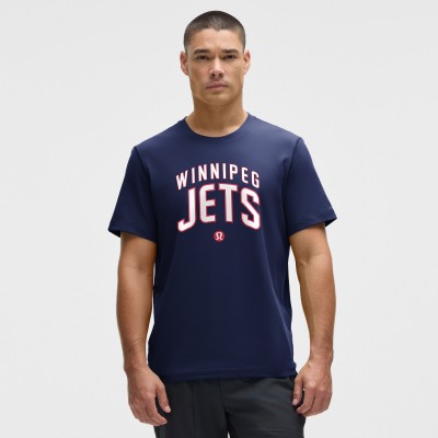 Футболка Winnipeg Jets lululemon Blue Organic Cotton Classic-Fit