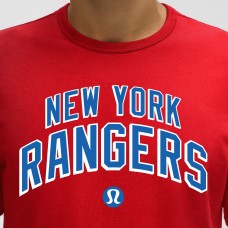 New York Rangers lululemon True Red Organic Cotton Classic-Fit T-Shirt New York Rangers lululemon True Red Organic Cotton Classic-Fit T-Shirt