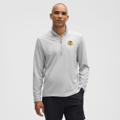 Chicago Blackhawks lululemon Heather Gray Soft Jersey Half-Zip Pullover