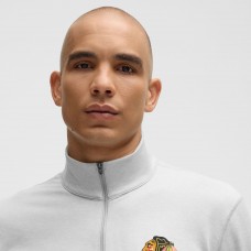 Chicago Blackhawks lululemon Heather Gray Soft Jersey Half-Zip Pullover Chicago Blackhawks lululemon Heather Gray Soft Jersey Half-Zip Pullover