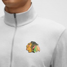 Chicago Blackhawks lululemon Heather Gray Soft Jersey Half-Zip Pullover Chicago Blackhawks lululemon Heather Gray Soft Jersey Half-Zip Pullover