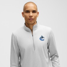 Vancouver Canucks lululemon Heather Gray Soft Jersey Half-Zip Pullover