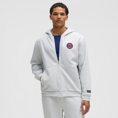Columbus Blue Jackets lululemon Heathered Core Ultra Light Grey Steady State Full-Zip Hoodie