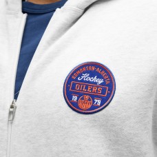 Edmonton Oilers lululemon Heathered Core Ultra Light Grey Steady State Full-Zip Hoodie