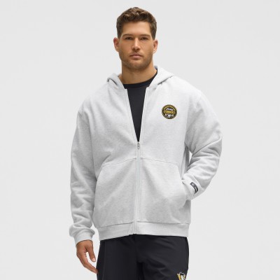 Толстовка на молнии Pittsburgh Penguins lululemon Heathered Core Ultra Light Grey Steady State