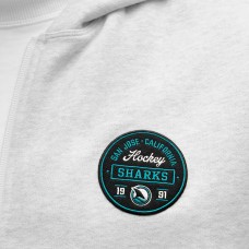 San Jose Sharks lululemon Heathered Core Ultra Light Grey Steady State Full-Zip Hoodie San Jose Sharks lululemon Heathered Core Ultra Light Grey Steady State Full-Zip Hoodie