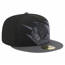 Бейсболка Chicago Blackhawks New Era Black Spikes 59FIFTY Бейсболка Chicago Blackhawks New Era Black Spikes 59FIFTY