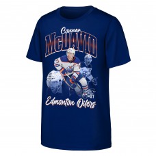 Футболка Подростковая Edmonton Oilers Connor McDavid Outerstuff Royal Graphic