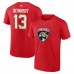 Футболка Florida Panthers Sam Reinhart Fanatics Red Authentic Stack Name & Number