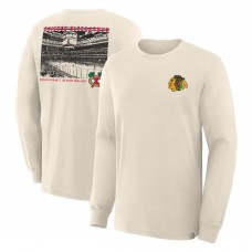 Футболка с длинным рукавом Chicago Blackhawks Fanatics Beige Centennial Legacy