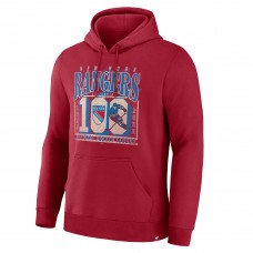 New York Rangers Fanatics Red Centennial Fleece Hoodie