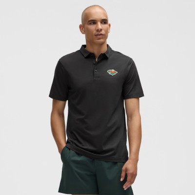 Minnesota Wild lululemon Black Evolution Polo