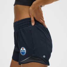 Женская Edmonton Oilers lululemon True Navy Hotty Hot High-Rise Lined Short 4 Женская Edmonton Oilers lululemon True Navy Hotty Hot High-Rise Lined Short 4