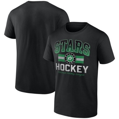 Dallas Stars Black Retro Stripe T-Shirt