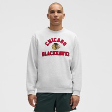 Chicago Blackhawks lululemon Heathered Core Ultra Light Grey Steady State Crew