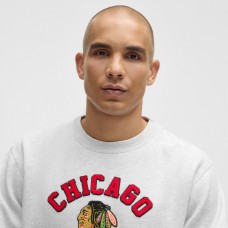 Chicago Blackhawks lululemon Heathered Core Ultra Light Grey Steady State Crew